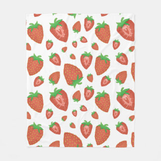 Cosy Blanket With Cute Strawberry Pattern