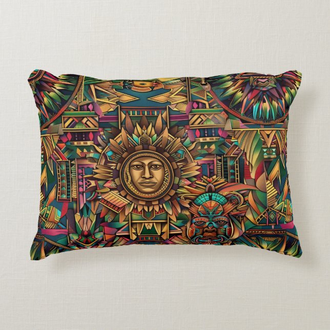 Cosy Blue "Vibrant Historical Emblem" Plush Bath M Decorative Cushion (Front)