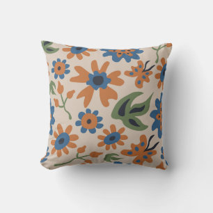 Cosy Boho Large Print Floral Pillow