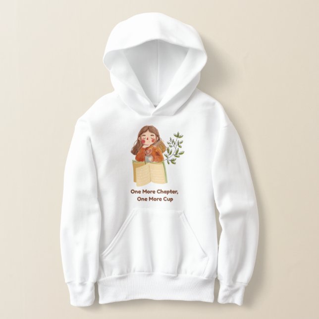 Cosy Book & Coffee Lover Hoodie (Laydown)