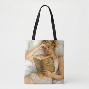 Cosy Book Lover Aesthetic Art Tote Bag