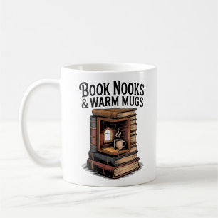 Cosy Book Nook and Steaming Mug Vintage