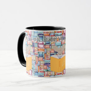 Cosy Book Reading with Pets and Coffee Vibes Mug