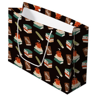Cosy Books and Coffee Reading Large Gift Bag