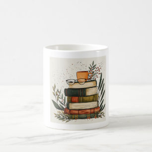 Cosy Books Coffee Glasses Aesthetic Mug