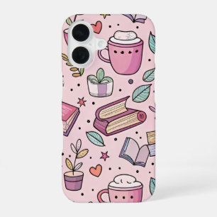 Cosy Bookworm Coffee iPhone Case Reading Lover