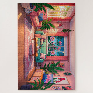 Cosy Botanical Living Room Puzzle