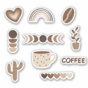 Cosy Brown Aesthetic Sticker Pack