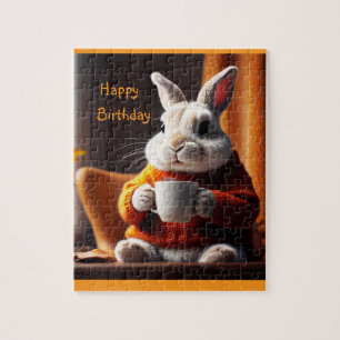 Cosy Bunny Gift Bag Jigsaw Puzzle