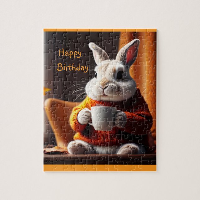 Cosy Bunny Gift Bag Jigsaw Puzzle (Vertical)