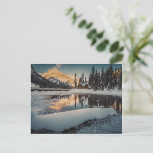 Cosy Cabin by Lake Winter Mountain Photography Postcard