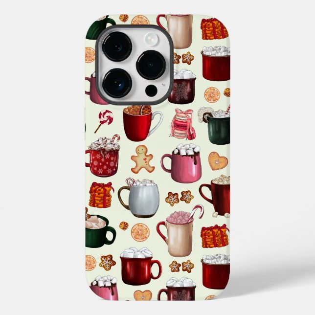 Cosy Cabin Hot Cocoa and Winter Treats Case-Mate iPhone Case (Back)