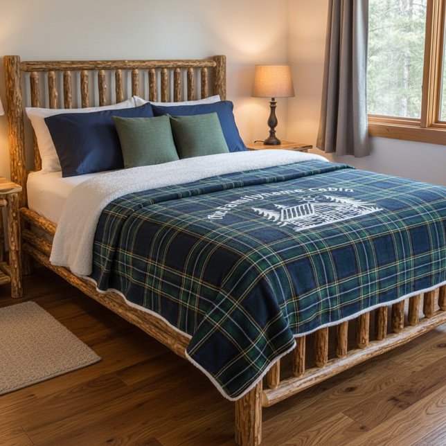 Cosy Cabin Personalised Throw Blanket (Creator Uploaded)