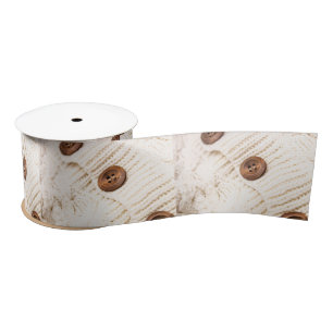 Cosy cable knit ribbon satin ribbon