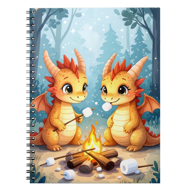 Cosy Campfire Dragons Notebook (Front)