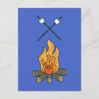 Cosy Campfire Postcard
