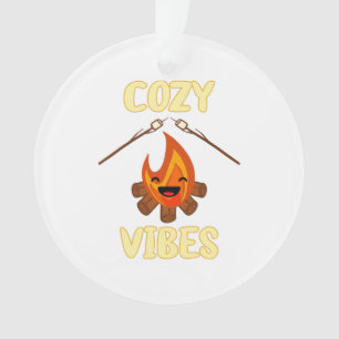 Cosy Campfire Vibes Roasting Marshmallows for Smor Ornament