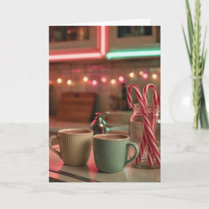 Cosy Candy Cane Christmas Card