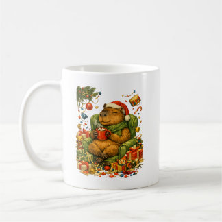 Cosy Capybara Chaos Christmas Hot Cocoa Retro Gift Coffee Mug