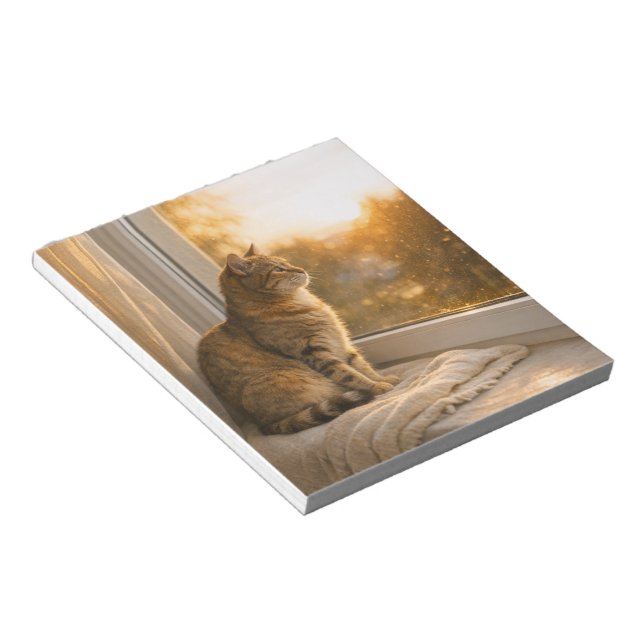 Cosy Cat at the Window – Veterinary Clinic Notepad (Angled)