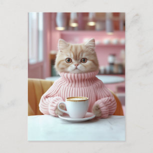 Cosy Cat Café Moment Postcard