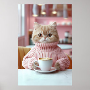 Cosy Cat Café Moment Poster