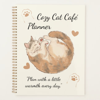 Cosy Cat Café Planner | Cute Kawaii Journal