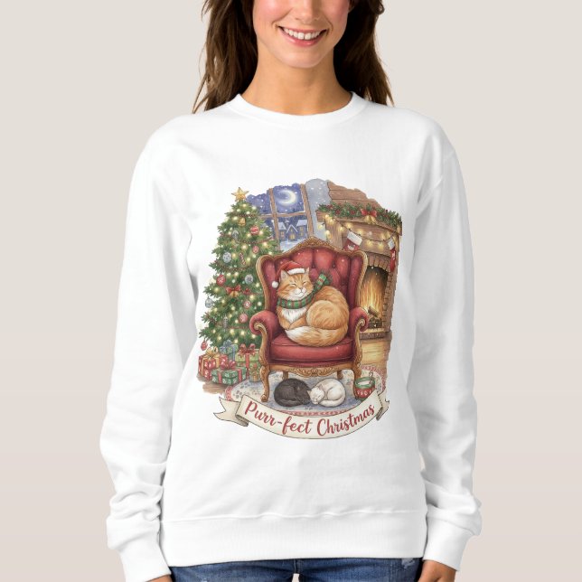 Cosy Cats Christmas | Cat Lovers Sweatshirt (Front)