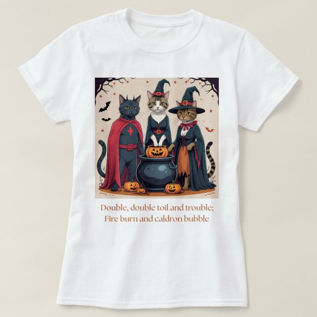 Cosy cats - Halloween Cauldron T-Shirt (Design Front)