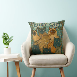 Cosy Cats in Winter Cushion