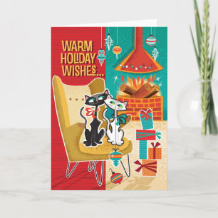 Cosy Cats Retro Christmas Cards