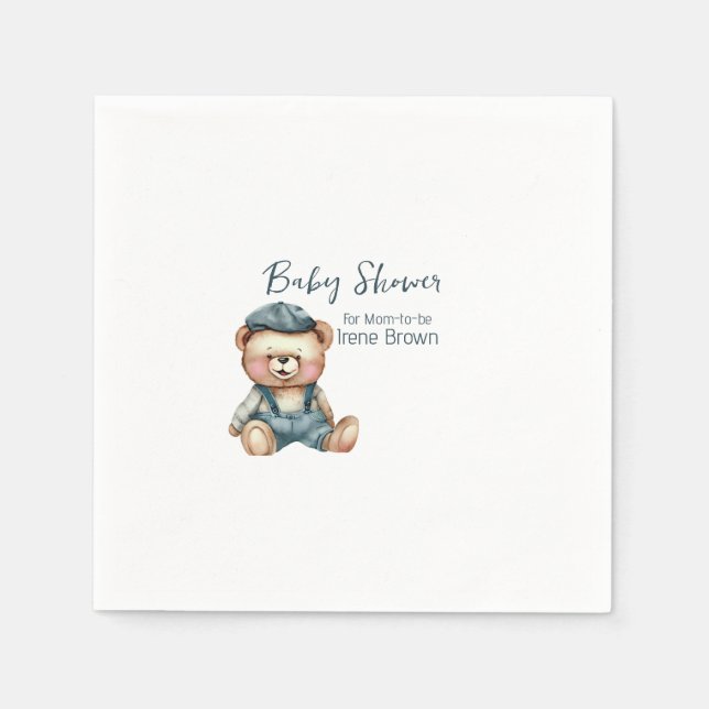 Cosy Charming Baby Shower Napkin (Front)