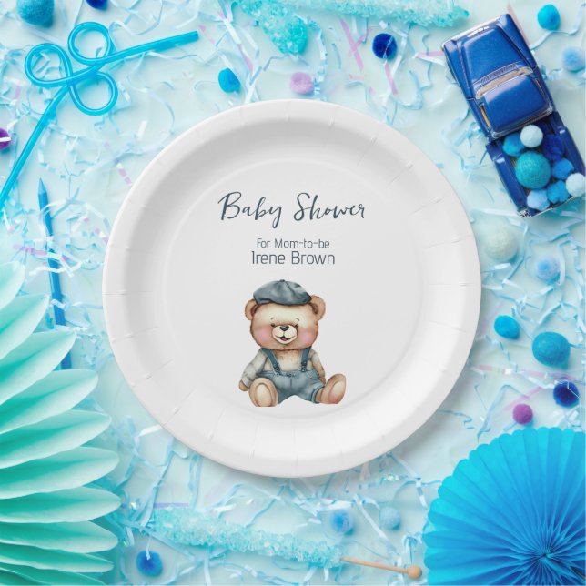 Cosy Charming Baby Shower Paper Plate (Party)