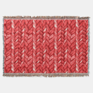 Cosy Chic Red Sweater Throw Blanket