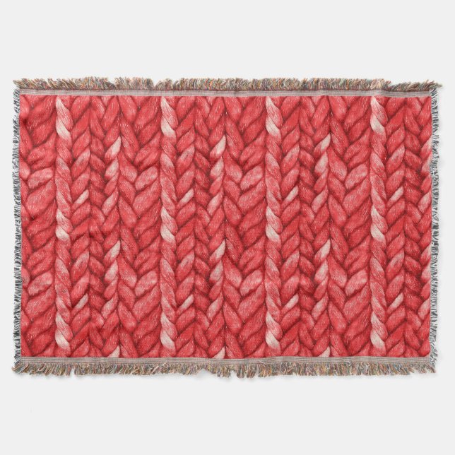 Cosy Chic Red Sweater   Throw Blanket (Front)
