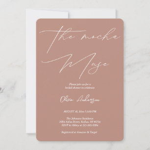 Cosy Chic The Mocha Muse Bridal Shower Invitation