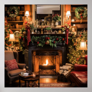Cosy Christmas at Home Poster