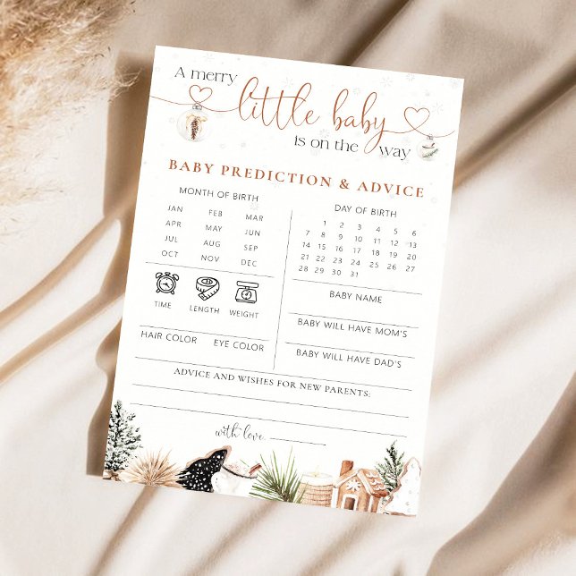 Cosy Christmas Baby Predictions & Advice Card (Creator Uploaded)