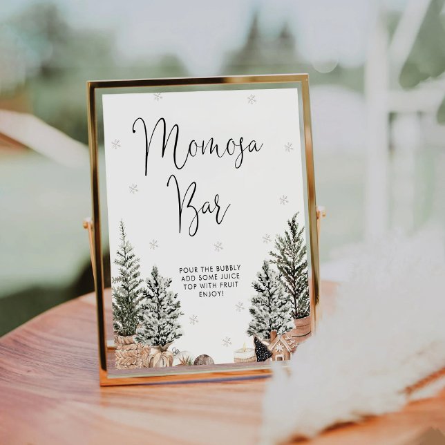 Cosy Christmas Baby Shower Momosa Bar Sign (Creator Uploaded)