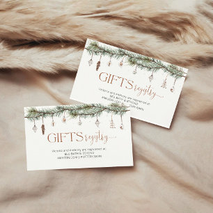 Cosy Christmas Baby Shower Registry Enclosure Card