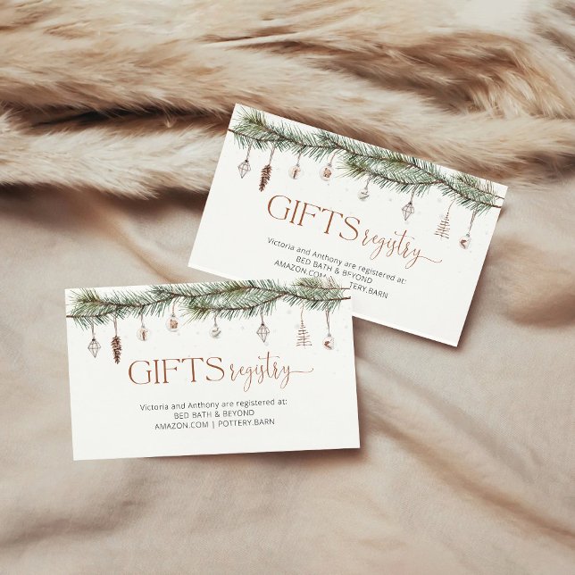 Cosy Christmas Baby Shower Registry Enclosure Card (Creator Uploaded)