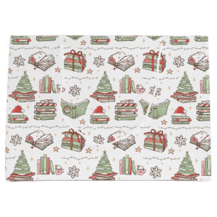Cosy Christmas Book Lover Large Gift Bag