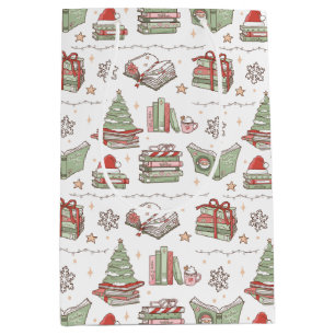 Cosy Christmas Book Lover  Medium Gift Bag