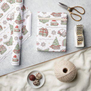 Cosy Christmas Book Lover Wrapping Paper