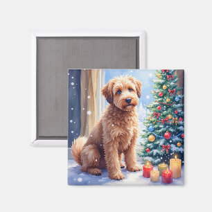 Cosy Christmas Bouvier des Flandres Art Magnet