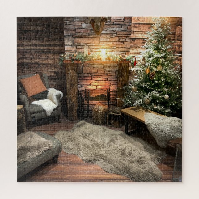 Cosy Christmas By The Fireplace  Jigsaw Puzzle (Vertical)