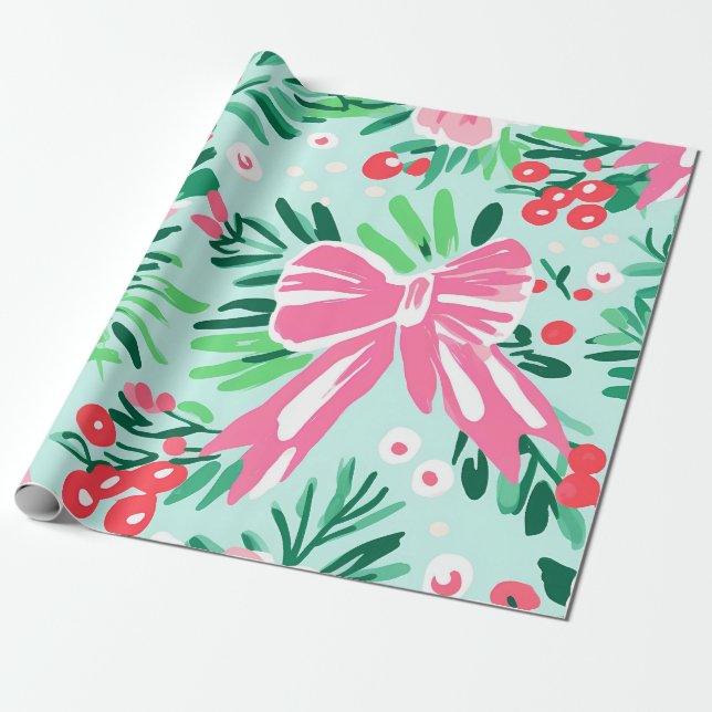  "Cosy Christmas Cheer Pattern" Wrapping Paper (Unrolled)