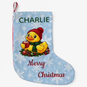 Cosy Christmas Cocoa Rubber Duck Small Christmas Stocking