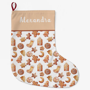 Cosy Christmas cookies  Large Christmas Stocking