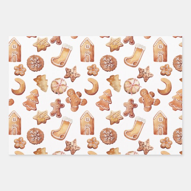 Cosy Christmas cookies Wrapping Paper  (Front)